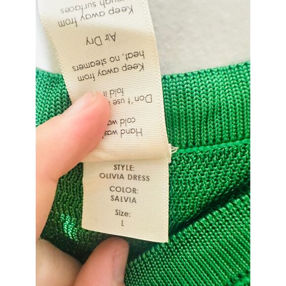 BAOBAB Emerald Green Jersey Boat Neck Olivia Sheath Dress Size Large - Picture 7 of 13